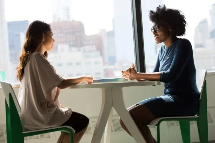 Couple discussing sex and love addiction